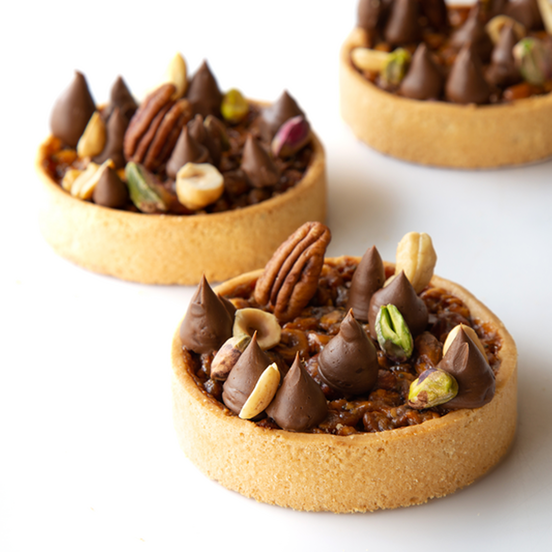 Pistachio and chocolate tarte